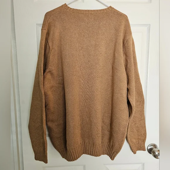 Polo by Ralph Lauren Men's Tan Beige Sweater Size XL Tall 100% Cotton - Picture 5 of 14